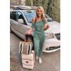 imagePRETTYGARDEN Jumpsuits for Women 2025 Summer Dressy Off Shoulder Romper Spring Vacation Travel Lounge Outfits ClothesLight Green