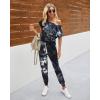imagePRETTYGARDEN Jumpsuits for Women 2025 Summer Dressy Off Shoulder Romper Spring Vacation Travel Lounge Outfits ClothesTie Dyeblack