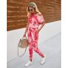 imagePRETTYGARDEN Jumpsuits for Women 2025 Summer Dressy Off Shoulder Romper Spring Vacation Travel Lounge Outfits ClothesTie Dyered