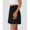 imagePRETTYGARDEN Shorts for Women Dressy 2025 Summer Elastic High Waisted Wide Leg Business Casual Work Shorts with PocketsBlack