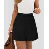 imagePRETTYGARDEN Shorts for Women Dressy 2025 Summer Elastic High Waisted Wide Leg Business Casual Work Shorts with PocketsBlack