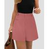 imagePRETTYGARDEN Shorts for Women Dressy 2025 Summer Elastic High Waisted Wide Leg Business Casual Work Shorts with PocketsPink