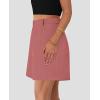 imagePRETTYGARDEN Shorts for Women Dressy 2025 Summer Elastic High Waisted Wide Leg Business Casual Work Shorts with PocketsPink