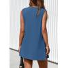imagePRETTYGARDEN Womens 2025 Summer 2 Piece Lounge Sets V Neck Long Tank Tops High Waisted Shorts Loose Fit Matching OutfitsBlue