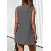 imagePRETTYGARDEN Womens 2025 Summer 2 Piece Lounge Sets V Neck Long Tank Tops High Waisted Shorts Loose Fit Matching OutfitsDark Grey