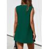 imagePRETTYGARDEN Womens 2025 Summer 2 Piece Lounge Sets V Neck Long Tank Tops High Waisted Shorts Loose Fit Matching OutfitsGreen