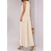 imagePRETTYGARDEN Womens 2025 Two Piece Matching Lounge Sets Asymmetrical Split Tank Tops Wide Leg Pants Summer Outfits TracksuitBeige