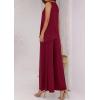 imagePRETTYGARDEN Womens 2025 Two Piece Matching Lounge Sets Asymmetrical Split Tank Tops Wide Leg Pants Summer Outfits TracksuitWine Red