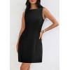 imagePRETTYGARDEN Womens Formal Short Dresses 2025 Summer Sleeveless Boat Neck A Line Elegant Mini Cocktail Party DressBlack