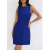 imagePRETTYGARDEN Womens Formal Short Dresses 2025 Summer Sleeveless Boat Neck A Line Elegant Mini Cocktail Party DressBlue