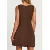 imagePRETTYGARDEN Womens Formal Short Dresses 2025 Summer Sleeveless Boat Neck A Line Elegant Mini Cocktail Party DressBrown