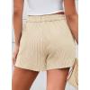 imagePRETTYGARDEN Womens Striped Boxer Shorts Summer 2025 Trendy Casual Elastic Waist Lounge Sleep Pajama Bottoms Beach ShortsStriped Apricot White