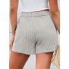 imagePRETTYGARDEN Womens Striped Boxer Shorts Summer 2025 Trendy Casual Elastic Waist Lounge Sleep Pajama Bottoms Beach ShortsStriped Grey Blue White