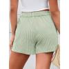 imagePRETTYGARDEN Womens Striped Boxer Shorts Summer 2025 Trendy Casual Elastic Waist Lounge Sleep Pajama Bottoms Beach ShortsStriped Light Green White