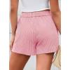 imagePRETTYGARDEN Womens Striped Boxer Shorts Summer 2025 Trendy Casual Elastic Waist Lounge Sleep Pajama Bottoms Beach ShortsStriped Pink White