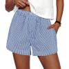 Striped Blue White
