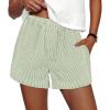 Striped Light Green White