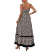 imagePRETTYGARDEN Summer Spaghetti Strap Dresses for Women Flowy Smocked Sundresses Casual Boho Sleeveless Beach Maxi Long DressBlack