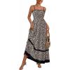 imagePRETTYGARDEN Summer Spaghetti Strap Dresses for Women Flowy Smocked Sundresses Casual Boho Sleeveless Beach Maxi Long DressBlack