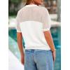 imagePRETTYGARDEN Womens 2025 Summer Crew Neck Short Sleeve Shirts Lace Going Out Sheer Mesh Crop Tops Dressy Casual BlousesWhite