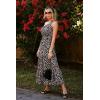 imagePRETTYGARDEN Womens Summer Floral Maxi Dress Knot One Shoulder Sleeveless Ruffle Flowy Boho Beach Wedding Guest DressesBlackWhiteYellow
