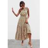 imagePRETTYGARDEN Womens Summer Floral Maxi Dress Knot One Shoulder Sleeveless Ruffle Flowy Boho Beach Wedding Guest DressesBluePink