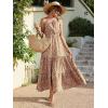 imagePRETTYGARDEN Womens Summer Floral Maxi Dress Knot One Shoulder Sleeveless Ruffle Flowy Boho Beach Wedding Guest DressesYellow White
