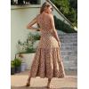 imagePRETTYGARDEN Womens Summer Floral Maxi Dress Knot One Shoulder Sleeveless Ruffle Flowy Boho Beach Wedding Guest DressesYellow White