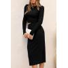 imagePRETTYGARDEN Womens 2024 Fall 2 Piece Outfits Track Suits Long Sleeve Crop Tops Bodycon Midi Skirt Slit Dress Matching SetsBlack