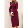 imagePRETTYGARDEN Womens 2024 Fall 2 Piece Outfits Track Suits Long Sleeve Crop Tops Bodycon Midi Skirt Slit Dress Matching SetsWine Red