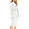 imagePRETTYGARDEN Womens 2024 Fall Two Piece Outfits Ribbed Knit Long Sleeve Pullover Sweater and Bodycon Midi Skirt SetsBeige White