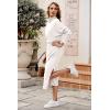 imagePRETTYGARDEN Womens 2024 Winter 2 Piece Tracksuit Long Sleeve Turtleneck Ribbed Top and Midi Skirt Dress SetsWhite