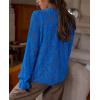 imagePRETTYGARDEN Womens Dressy Casual Lace Blouse Long Sleeve Button Up Shirts Tops Fall Fashion ClothesBlue