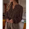 imagePRETTYGARDEN Womens Dressy Casual Lace Blouse Long Sleeve Button Up Shirts Tops Fall Fashion ClothesCoffee