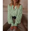 imagePRETTYGARDEN Womens Dressy Casual Lace Blouse Long Sleeve Button Up Shirts Tops Fall Fashion ClothesDusty Green