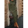 imagePRETTYGARDEN Womens Fall 2 Piece Outfits Bodycon Maxi Tank Pullover Sweater Dress And Long Sleeve Cropped Cardigan Knit SetsArmy Green