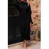 imagePRETTYGARDEN Womens Fall 2 Piece Outfits Bodycon Maxi Tank Pullover Sweater Dress And Long Sleeve Cropped Cardigan Knit SetsBlack