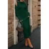imagePRETTYGARDEN Womens Fall 2 Piece Outfits Bodycon Maxi Tank Pullover Sweater Dress And Long Sleeve Cropped Cardigan Knit SetsDark Green