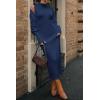 imagePRETTYGARDEN Womens Fall 2 Piece Outfits Bodycon Maxi Tank Pullover Sweater Dress And Long Sleeve Cropped Cardigan Knit SetsNavy