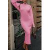 imagePRETTYGARDEN Womens Fall 2 Piece Outfits Bodycon Maxi Tank Pullover Sweater Dress And Long Sleeve Cropped Cardigan Knit SetsPink