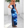 imagePRETTYGARDEN Womens Floral Maxi Dress Sexy Spaghetti Strap Mesh Dress Backless Slip Party Long Bodycon DressFloral Navy Blue