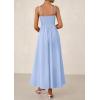 imagePRETTYGARDEN Womens Smocked Maxi Dresses 2025 Summer Beach Sundress Casual Spaghetti Strap Swing A Line Long Flowy DressLight Blue