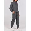 imagePRETTYGARDEN Womens 2 Piece Sweatsuits Set Long Sleeve Half Zip Pullover Sweatshirt Joggers Sweatpants Fall Outfits TracksuitDark Grey