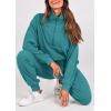 imagePRETTYGARDEN Womens 2 Piece Sweatsuits Set Long Sleeve Half Zip Pullover Sweatshirt Joggers Sweatpants Fall Outfits TracksuitLake Blue