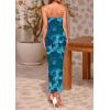imagePRETTYGARDEN Womens 2025 Summer Floral Bodycon Maxi Dresses Ribbed Strapless Tube Casual Boho Party Long DressFloral Lake Blue
