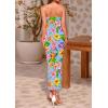 imagePRETTYGARDEN Womens 2025 Summer Floral Bodycon Maxi Dresses Ribbed Strapless Tube Casual Boho Party Long DressFloral Light Blue