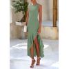 imagePRETTYGARDEN Womens Summer Bodycon Maxi Dress 2025 Sleeveless Ruffle Mermaid Cocktail Wedding Guest Formal Long DressesSage Green
