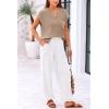 imagePRETTYGARDEN Womens Two Piece Outfits Sweater Sets Knit Pullover Tops And High Waisted Pants Matching Tracksuit Sweatsuit SetButton Khaki Beige White