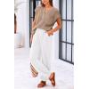 imagePRETTYGARDEN Womens Two Piece Outfits Sweater Sets Knit Pullover Tops And High Waisted Pants Matching Tracksuit Sweatsuit SetButton Khaki Beige White