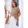imagePRETTYGARDEN Womens Two Piece Outfits Sweater Sets Knit Pullover Tops And High Waisted Pants Matching Tracksuit Sweatsuit SetButton Khaki Beige White